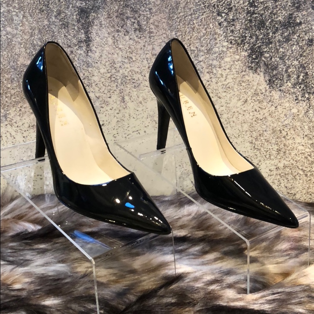 Lauren by Ralph Lauren Amaya Navy Patent Pump